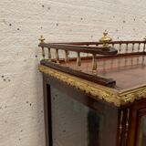 Napoleon III louis XVI style mahogany window and nineteenth century bronze gallery