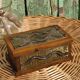 Vintage wooden and metal box