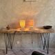 Paire de lampes en pierre années 60