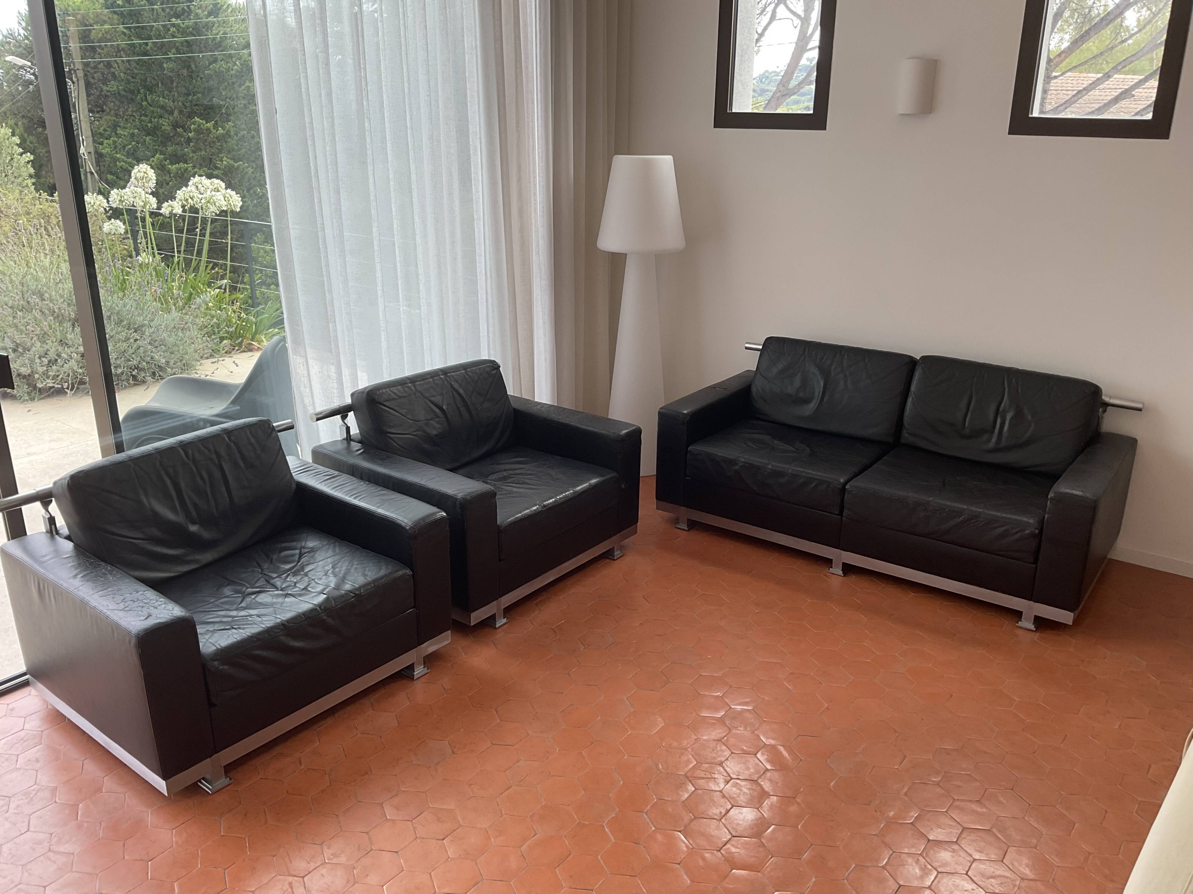 Canapé 2 places et 2 fauteuils de Ricardo Boffil