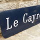 Plaque signalisation vintage bleu Le Cayrou
