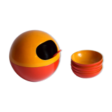 Space age snack bowl set, Japan 1970s. Set of 8.