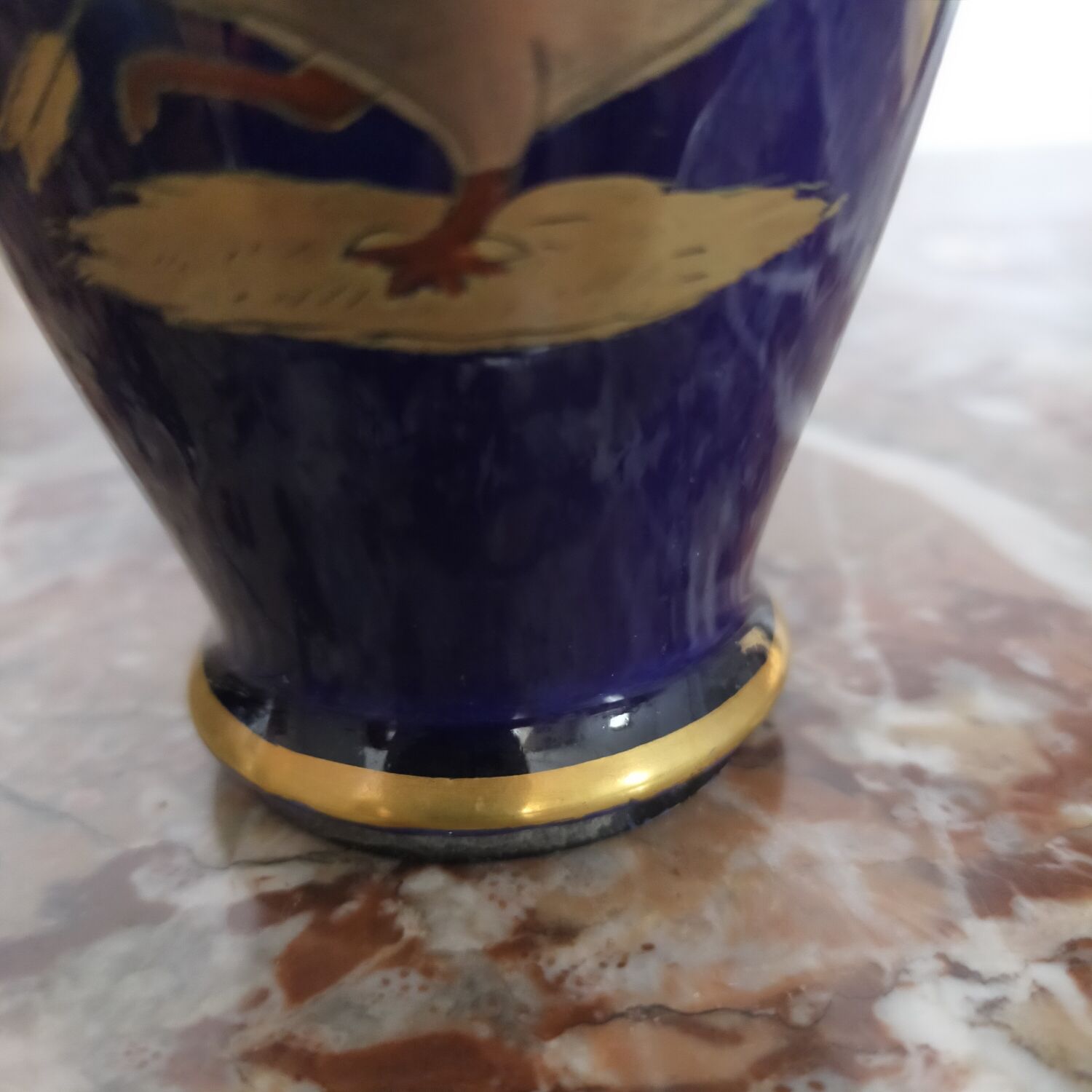 Bleu de Tours earthenware vase