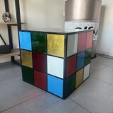 Multicolored rubik's cube table