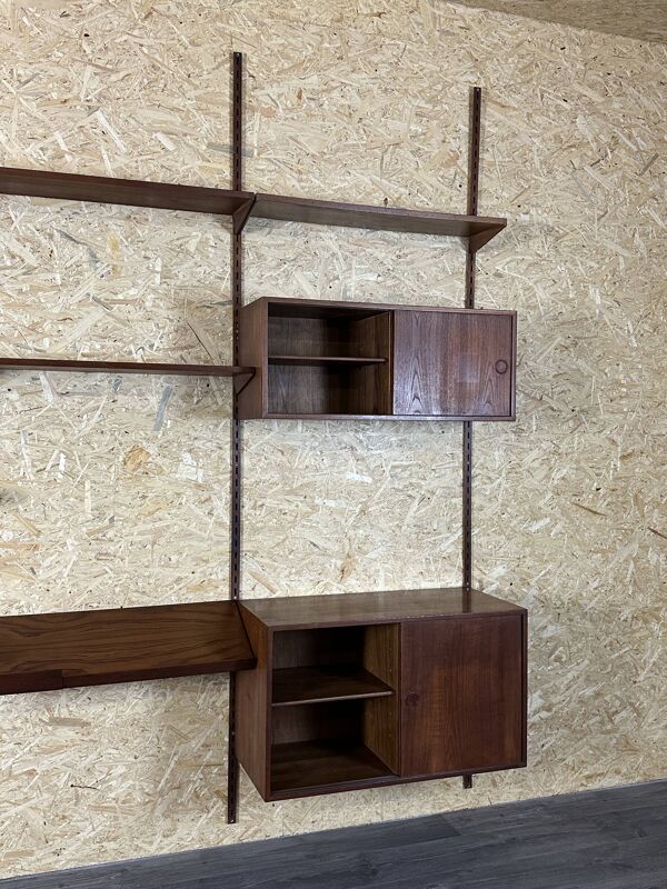 60s 70s teak wall shelf Wall Unit Kai Kristiansen for FM Møbler Denmark