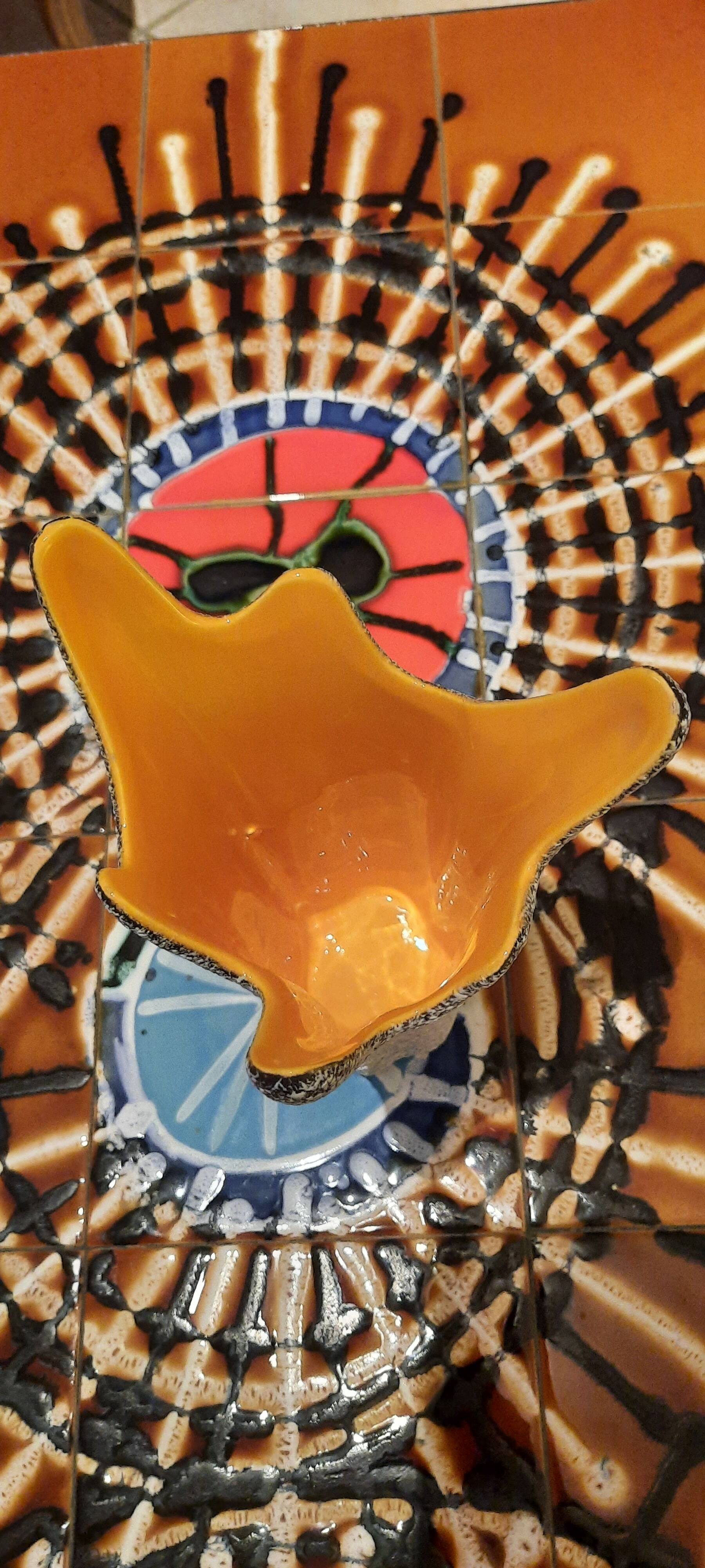 Ceramic vase signed Tess vintage