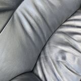 Leather  reclining chair and ottoman