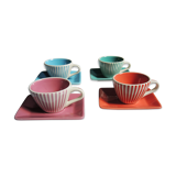 4 old LBVYR coffee cups