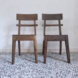 Pair of wooden chairs