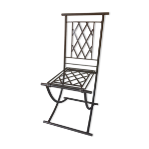 Chaise pliante ferronnerie - artisanale
