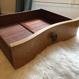 Art Deco dressing table in elm burl and maple burl