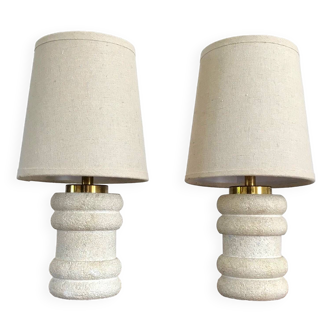 Vintage Gard stone lamps from the 70s