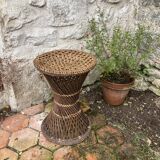 Vintage cane diabolo stool