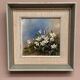 Mid-Century Oil on Panel “Flowers” by G. Sigrand, Vintage & Framed 24 × 24 cm
