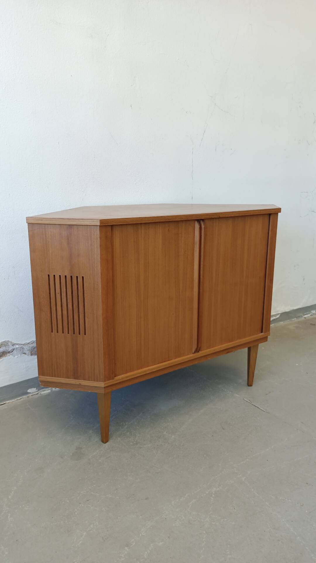 Bar d'angle placage teck
