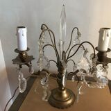 Pair of girandoles with crystal stamps 1960