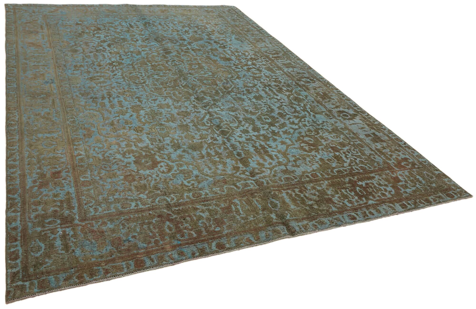 Handmade Oriental Contemporary 1980s 243 cm x 332 cm Blue Wool Carpet