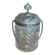 Antique Crystal Moulded Biscuit Bucket Painted Diamond Tips