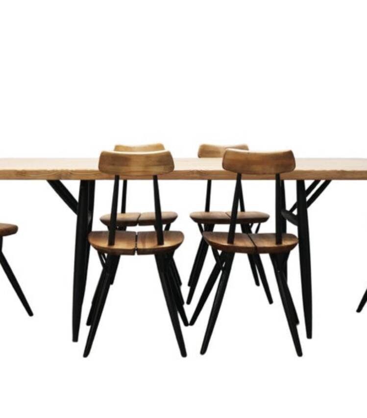 Mid-Century Large Pirkka Dining Table by Ilmari Tapiovaara for Laukaan Puu