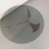 Vintage Propeller coffee table by Knut Hesterberg in steel and glass.