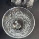 6 glasses with white wine crystal blown and cut xxth