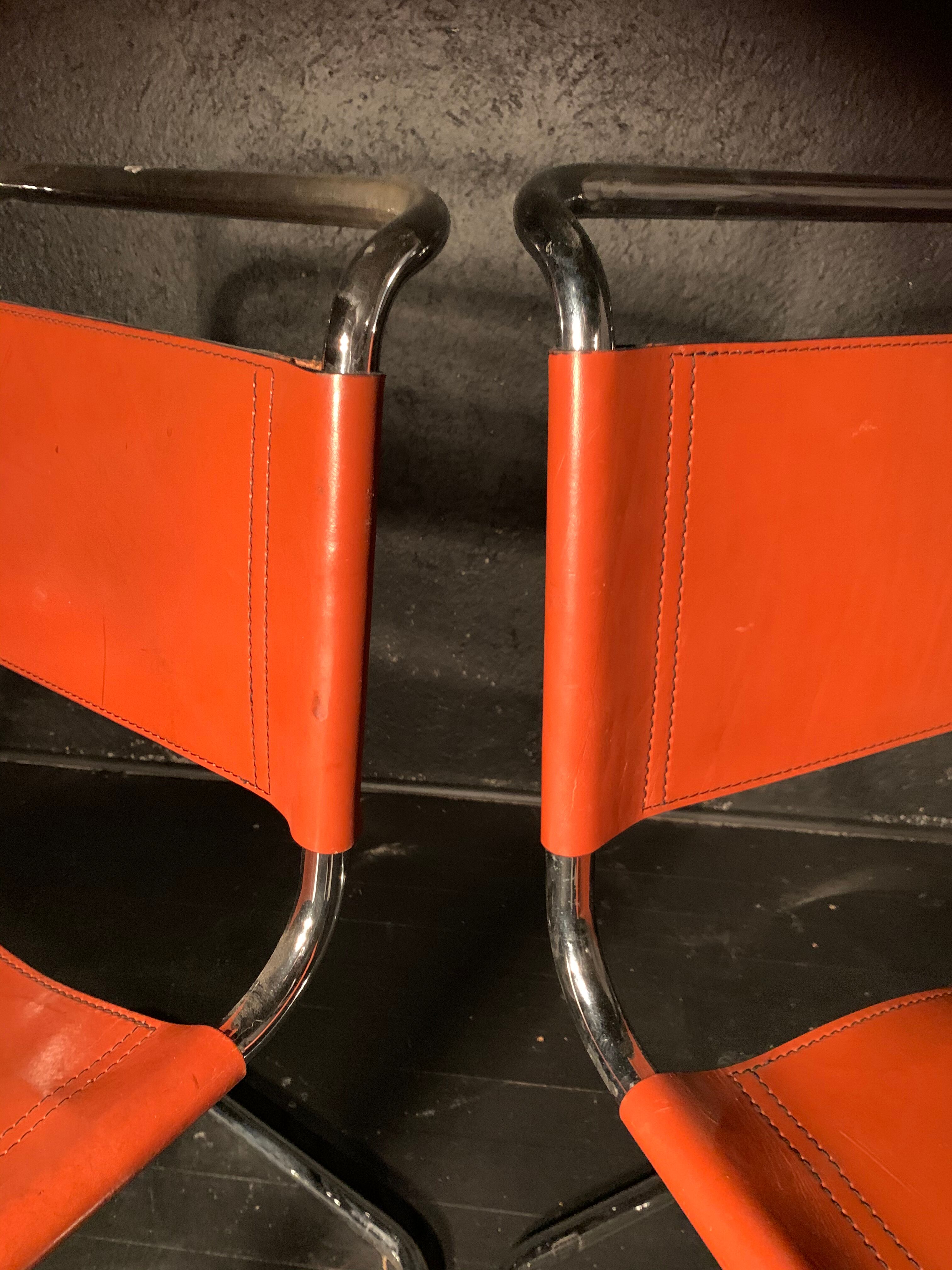 Pair model chair MR10 design Ludwig Mies Van Der Rohe