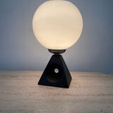 Vintage lamp in opaline and ceramic years 70-80