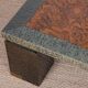 Coffee table in burl wood by Jean-Charles Liviani, 1980