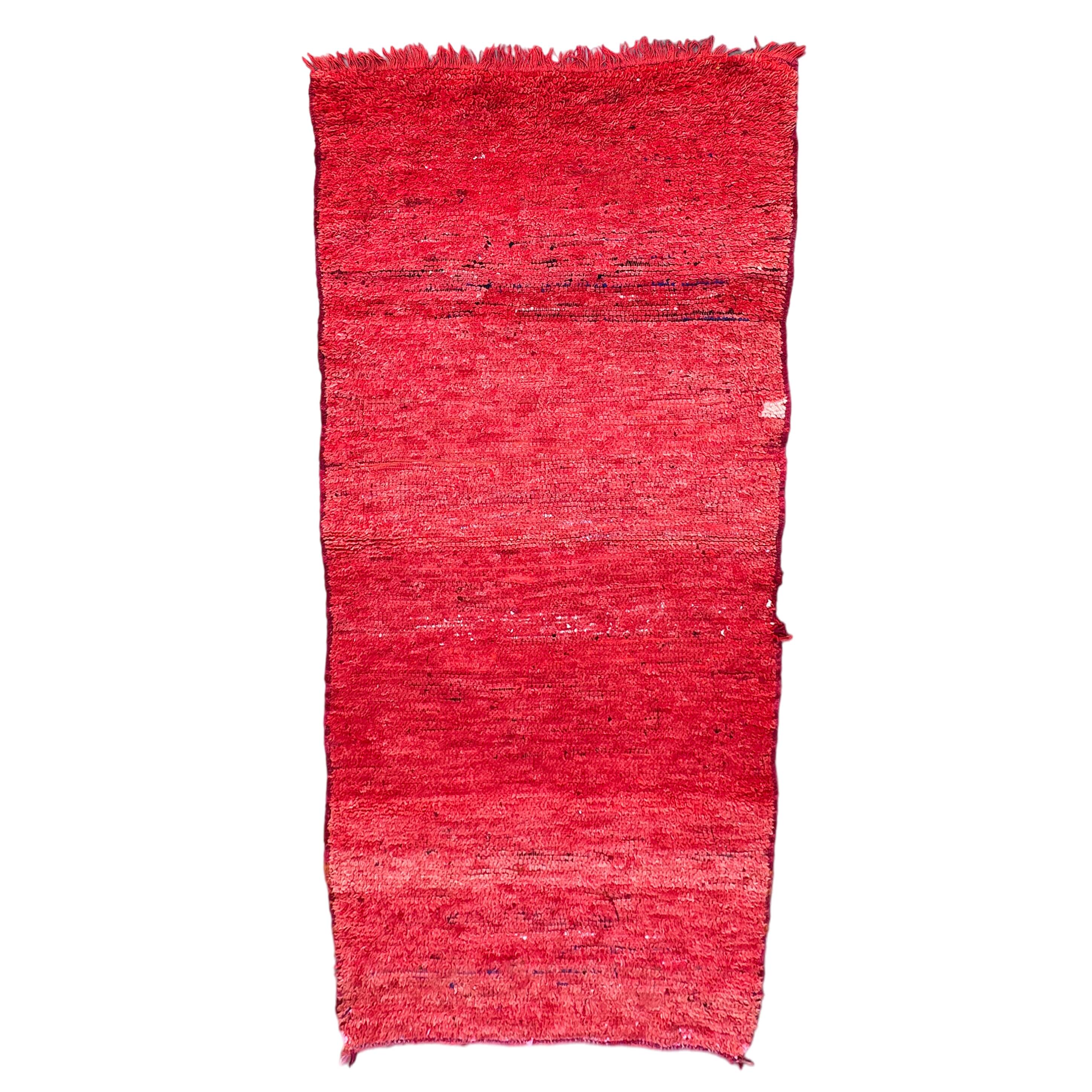 Red Boujad Moroccan rug - 223 x 107 cm