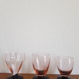 Lot de 6 verres art deco ancien  bicolores