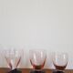 Set of 6 two-tone old art deco glasses