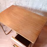 Small vintage desk 1950s wood and metal