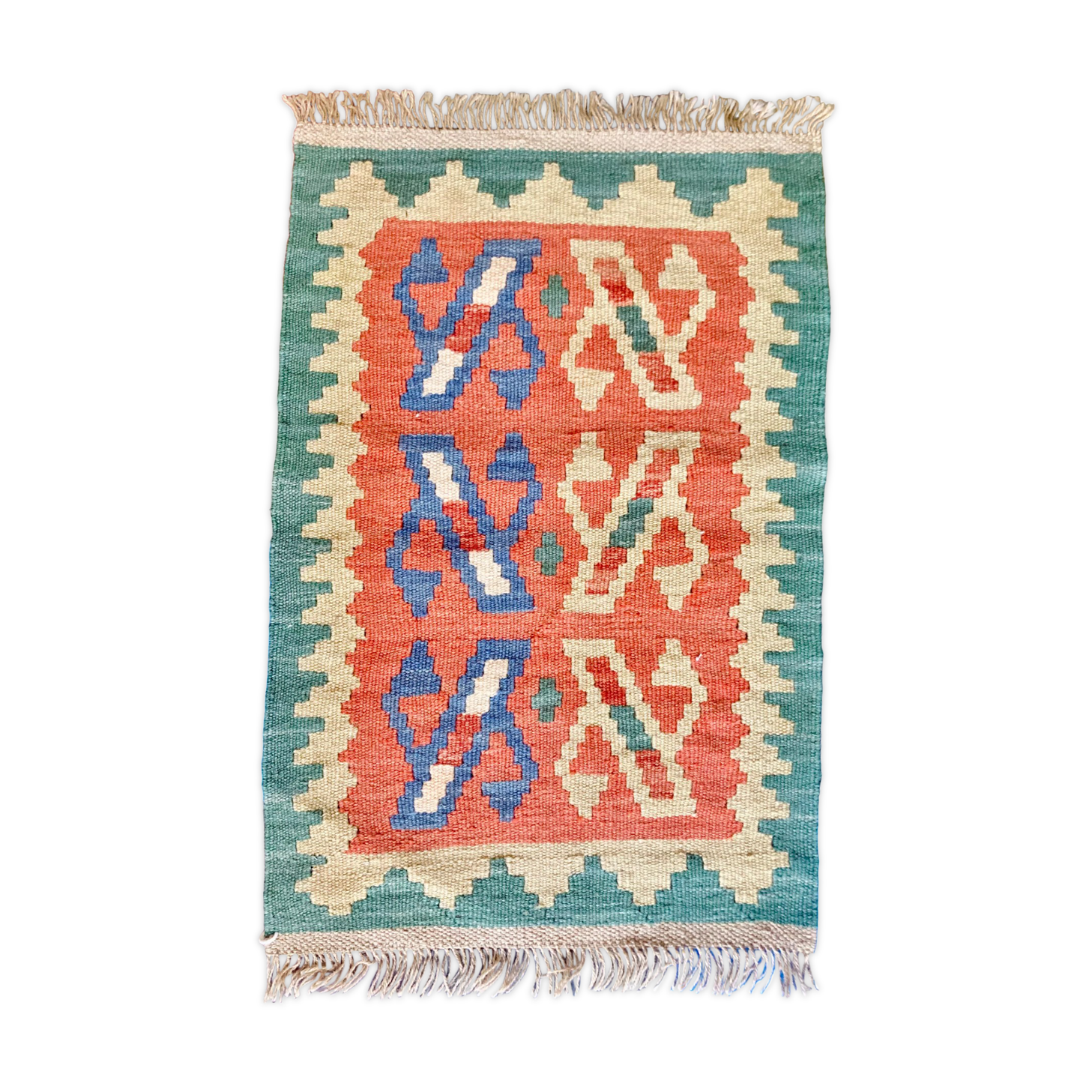 Small kilim Shirazi carpet Iran 41x62cm