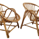 Duo de fauteuils coquille en rotin 1970