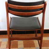 Scandinavian teak table and 6 chairs