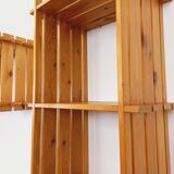 Pair of vintage pine wall shelves, from the 80s