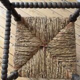 Turned wood corner chair