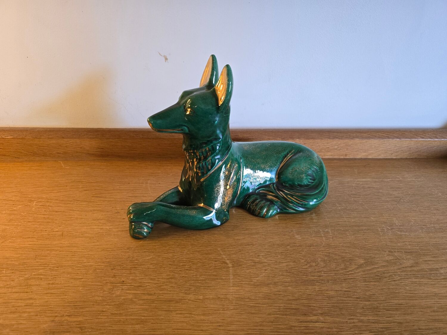 Ceramic dog figurine 1970
