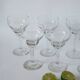 set of 7 large crystal wine glasses engraved 1940 15 x 8 cm