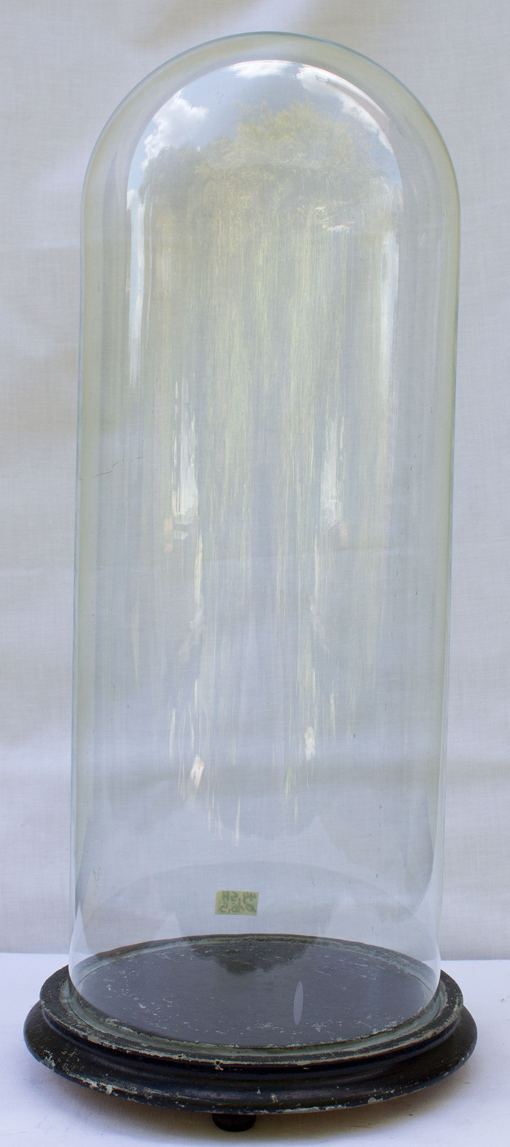 Ancient round glass globe 44.5 x 16.5 cm