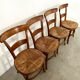 Lot de 6 chaises de ferme rustique début XX eme en bois / bistrot