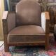 Pair of Art Deco club armchairs, renovated