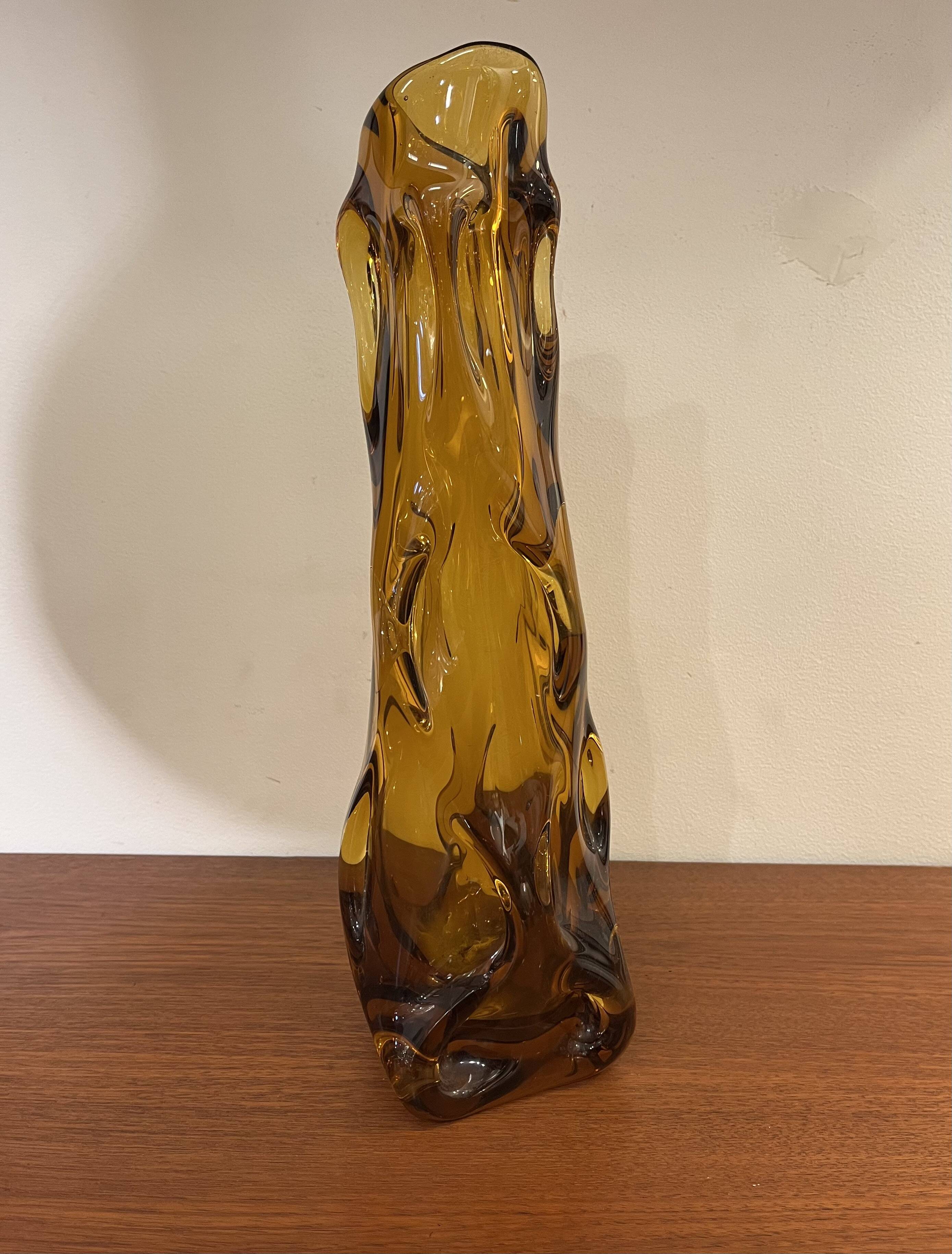 Vase from Wolomin Glassworks, Poland, 1970's