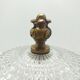 Ceiling lamp glass diamond tip and brass 70's