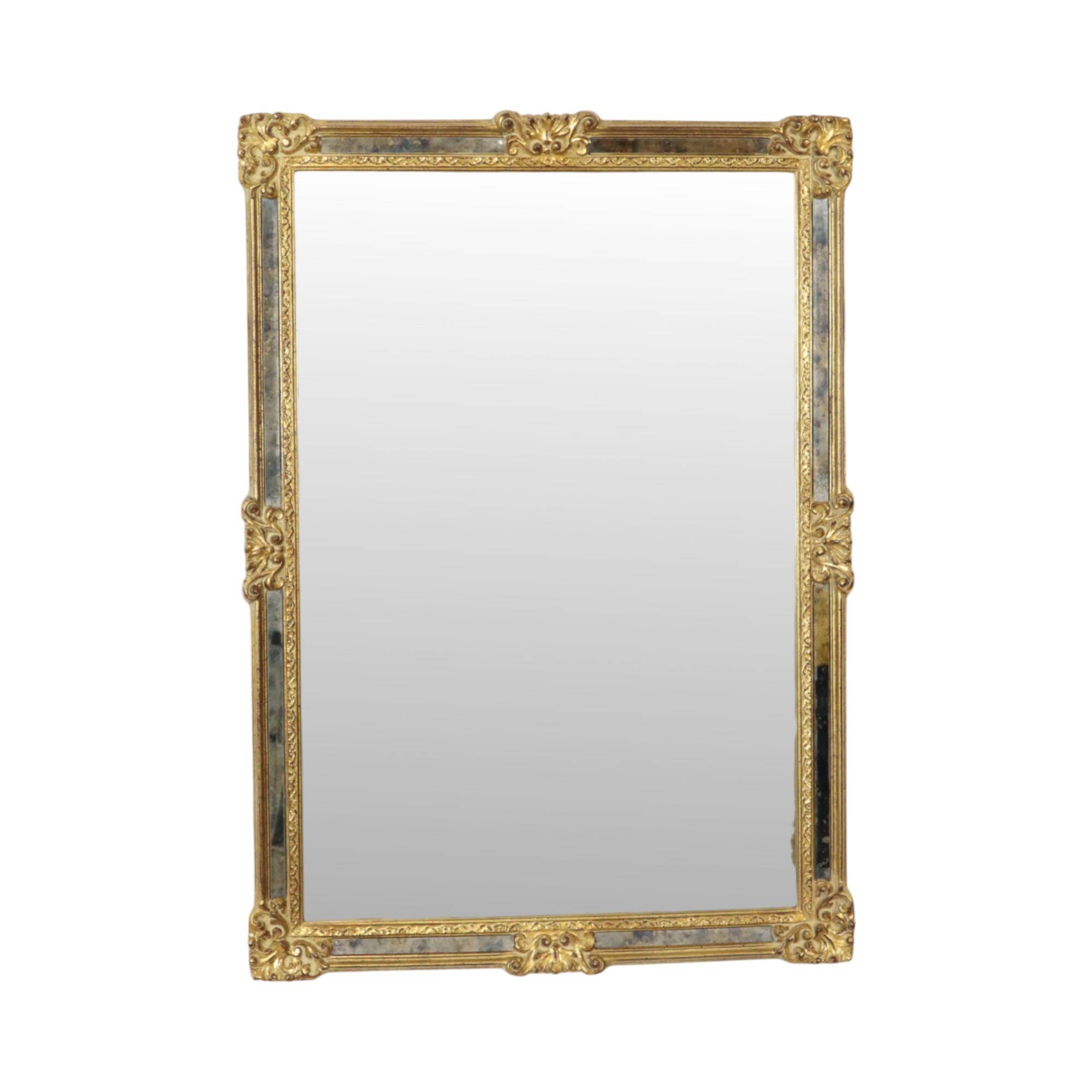 Classic Golden Deknudt Mirror Baroque Style Fumé Glass 95cm
