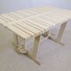 Mid-Century folding garden table wood by Triconfort Riviera model, 1970s