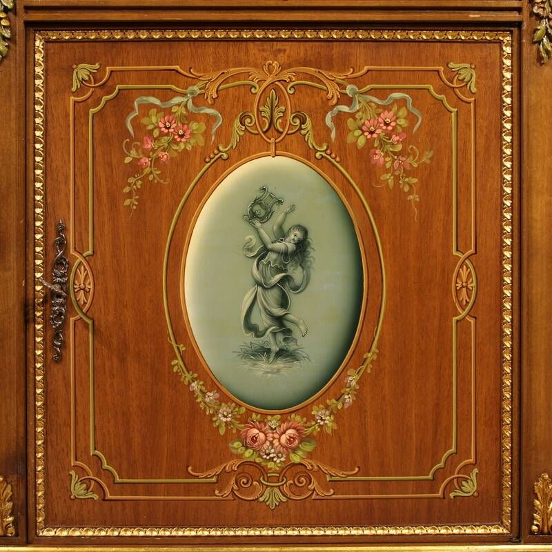 Buffet en bois peint et doré italien du 20e siècle