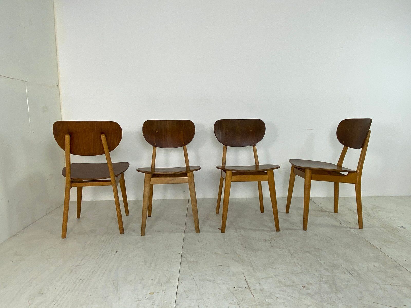 Set of 4 Scandinavian teak lounge chairs by Cees Braakman for Pastoe 1950s