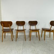 Set of 4 Scandinavian teak lounge chairs by Cees Braakman for Pastoe 1950s