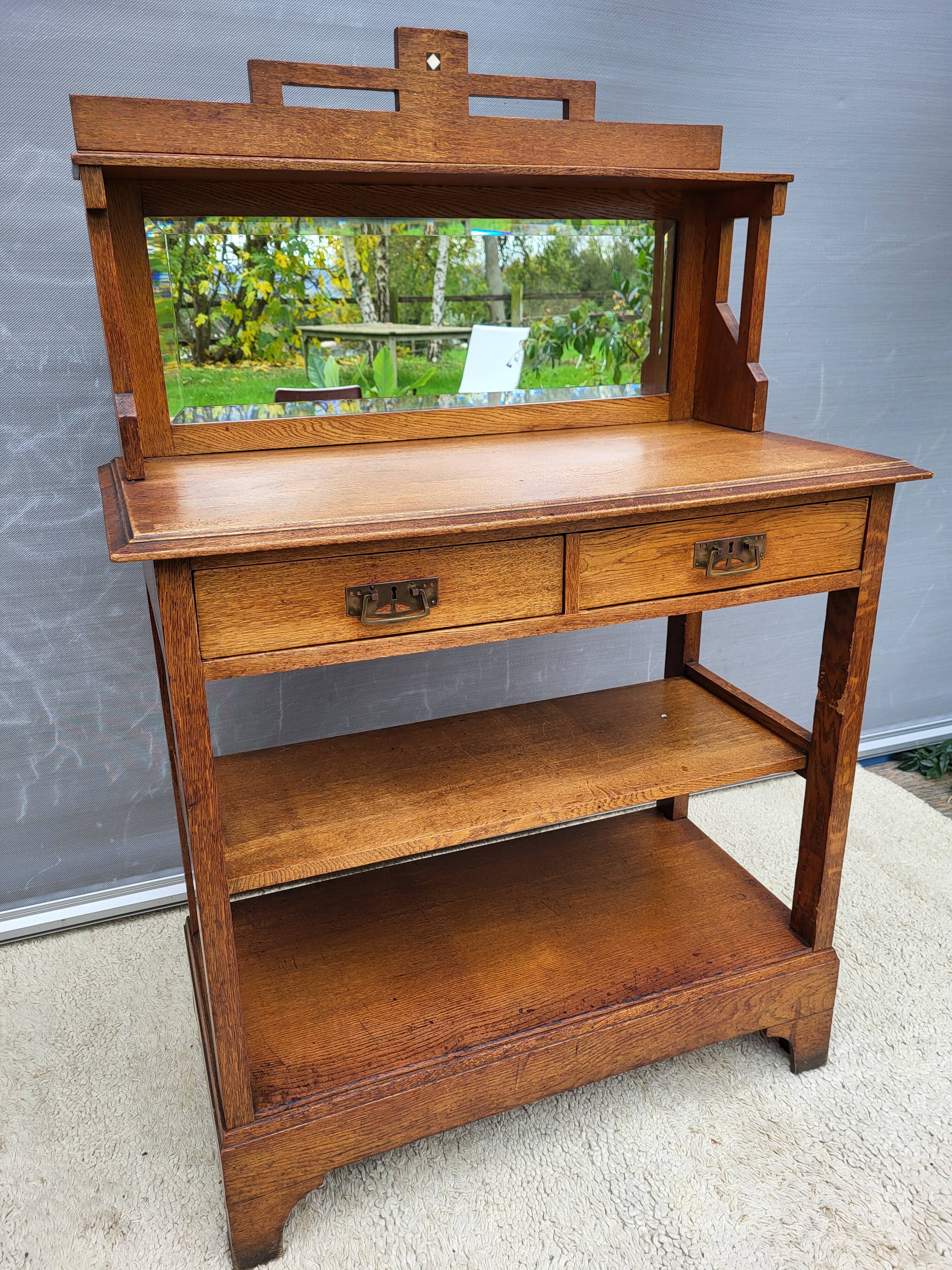 Art Nouveau 1900 Arts & Crafts Serving Trolley